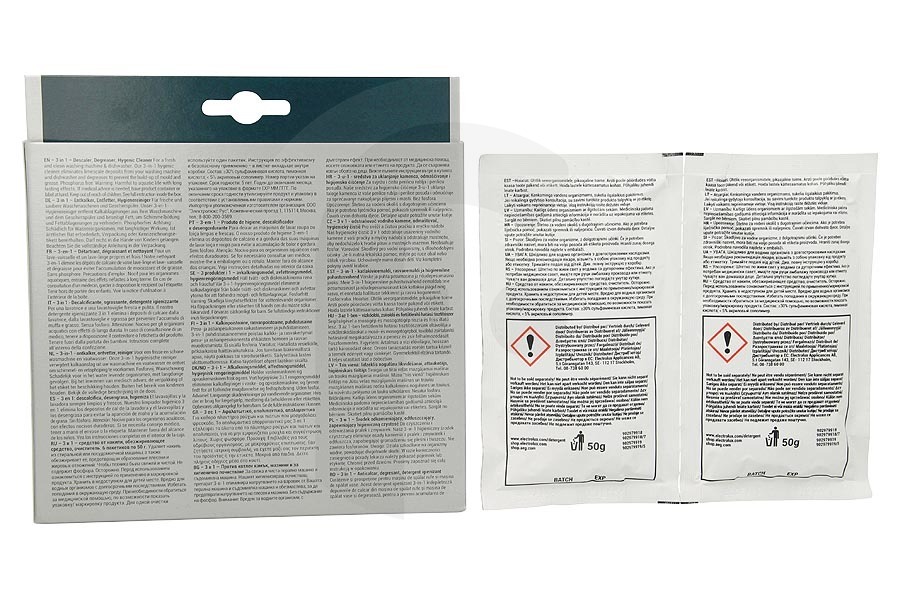 Constructa Lavadora Clean and care 3 en 1 para AEG, Electrolux y otros lavavajillas y lavadoras 9029799187, M3GCP400