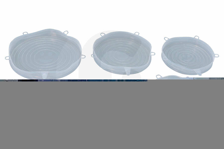 Benson Microondas Tapas de silicona Benson Lid 013447 apto para entre otros Estirable, 6 piezas