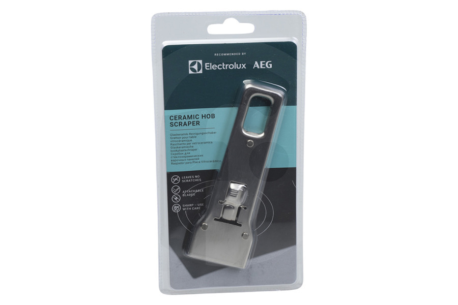 Rasqueta para vitrocerámica incl. cuchilla para AEG, Electrolux y otros placa de cocción 9029795383, E6HUE102