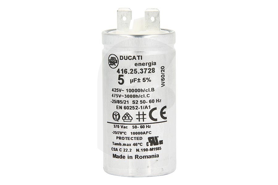 Electrolux Campana extractora Condensador 5uF para AEG, Electrolux y otros campana extractora 4055304762 apto para entre otros X66453MD1, EFB60550DX, WOGL9062CN