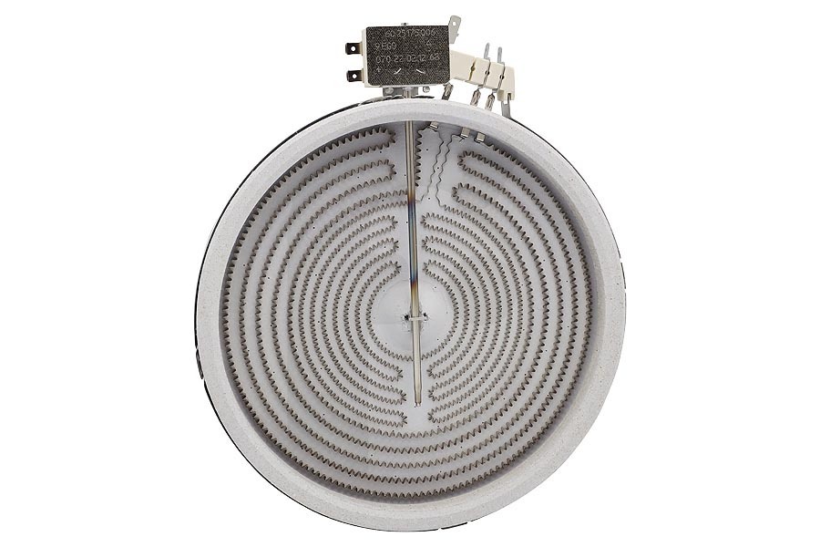 AEG Cocina & Encimera Elemento quemador (placa de cocción) para vitrocerámica (halógeno) doble para AEG, Electrolux y otros placa de cocción 140057321014 adecuado para entre otros HE604060XBNH5, ZEV6046FBANI2, GH606ENH5