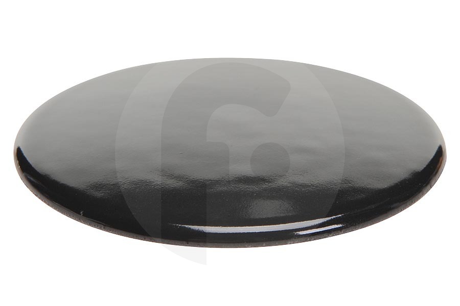 Hotpoint-ariston 92493, C00092493 Cocina & Encimera Tapa de quemador (Negro 75mm normal) fogón C00092493, 92493 adecuado para entre otros PF640E, K242GW, K3G55
