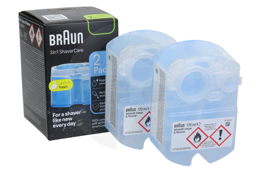 Braun 4210201382683 Maquinilla de afeitar Limpiador (Cartucho clean & renew) maquinilla de afeitar 65331707 adecuado para entre otros Sincronizador