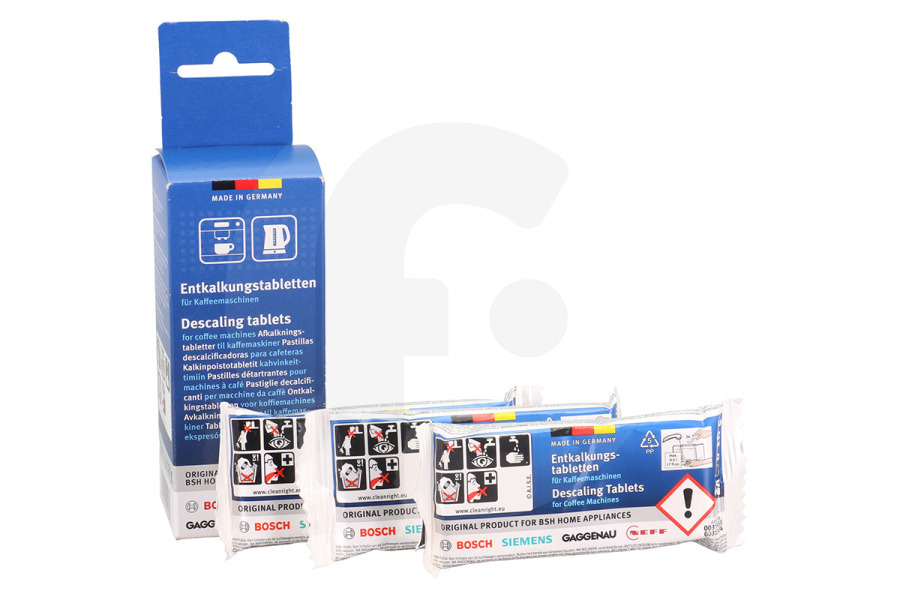 Bosch 312453, 00312453 Cafetera Tabletas descalcificadoras para máquina de café automática 311864, 00311864 apto para entre otros y hervidores