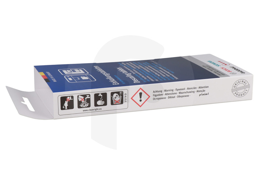 Bosch Cafetera TCZ8002 Tabletas de descalcificación/antisarro para cafetera 00311819