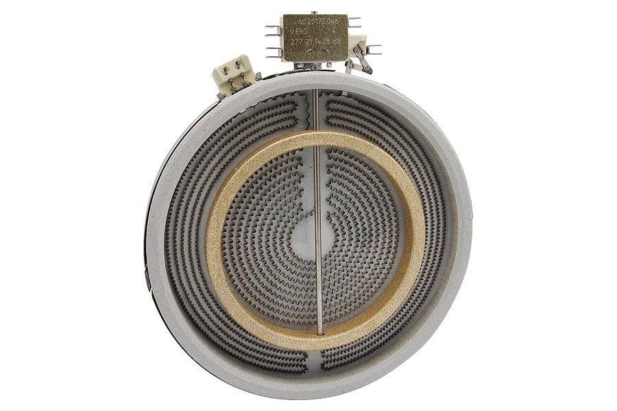 Bosch Cocina & Encimera Elemento quemador (placa de cocción) para vitrocerámica (halógeno) doble para AEG, Electrolux y otros placa de cocción 356337, 00356337 adecuado para entre otros EK78024, NKN651A, NKQ632A