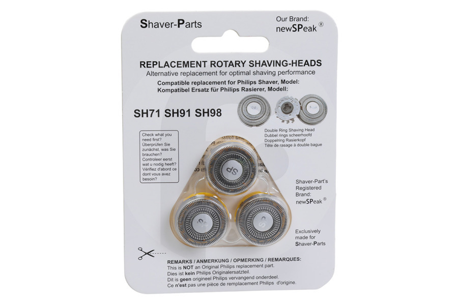 Philips 4313042946073 Maquinilla de afeitar Cabezal de afeitado para Philips afeitadora 4313042944697 adecuado para entre otros SH91, SH98, SH71, S9000, S7000, S5000