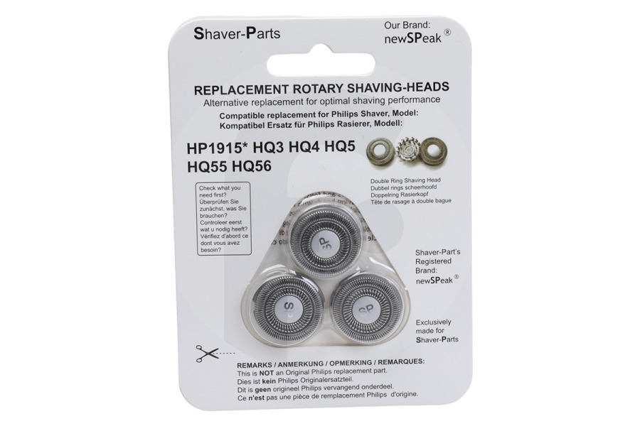 Philips Maquinilla de afeitar Cabezal de afeitado para Philips maquinilla de afeitar 4313042456305 adecuado para entre otros HP1915, HQ3, HQ4, HQ5, HQ56, HQ6