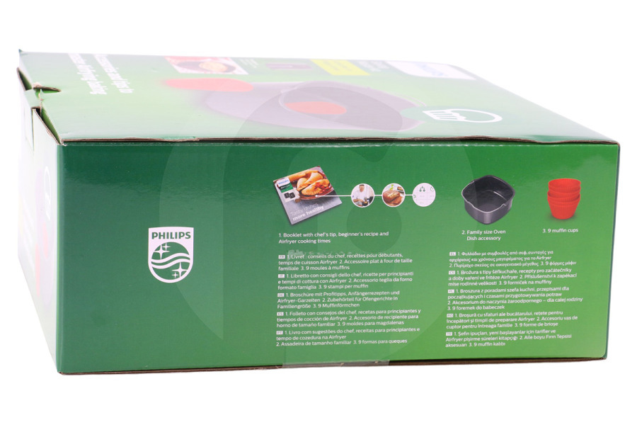 Philips Freidora Philips HD9956/00 Airfryer Set de horneado Tamaño familiar Freidora de aire caliente