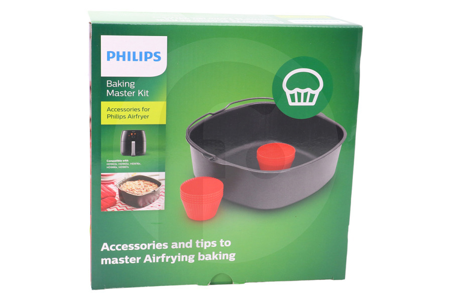 Philips Freidora Philips HD9956/00 Airfryer Set de horneado Tamaño familiar Freidora de aire caliente