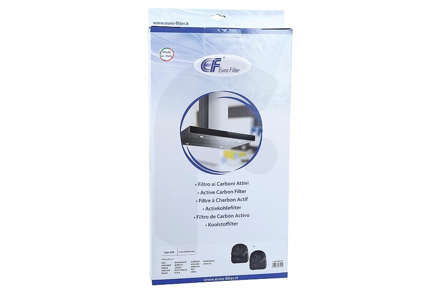 Marijnen FKS169(2pcs) Campana extractora Filtro de Carbón Fiyo para Campana Extractora Modelo 200 FKS169 apto para entre otros incluyendo DKF 42