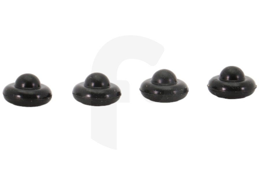 Hotpoint-ariston C00382262 Cocina & Encimera Gomas soporte para rejilla (Por 4 piezas) fogón 484000000903 adecuado para entre otros Modelo redondo, negro