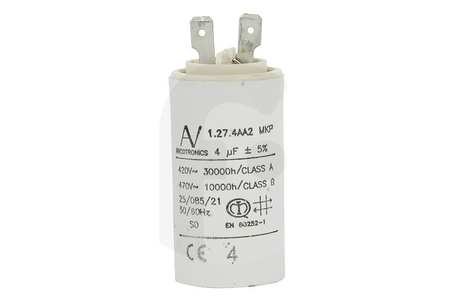 Radiola Campana extractora Condensador de arranque 4uF para Whirlpool y otros campana extractora 481212028054 apto para entre otros AKR650IX, DDLE3790IN