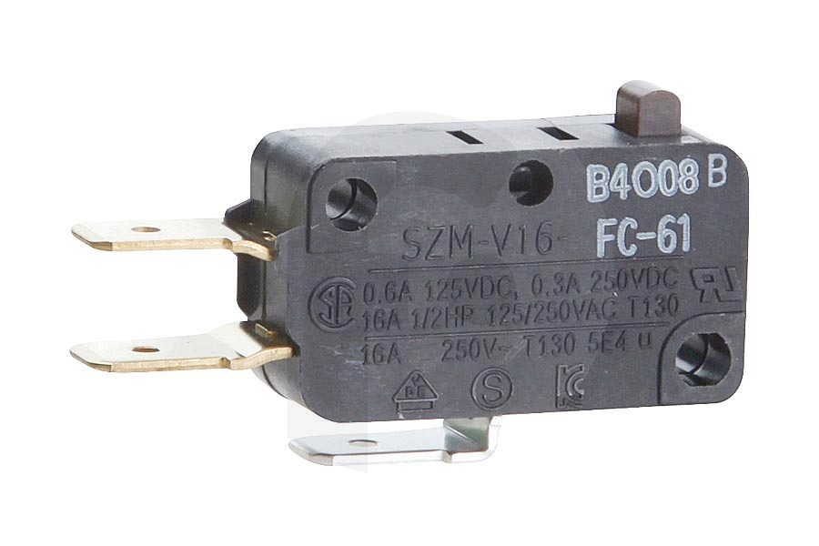 Whirlpool Microondas Microinterruptor (interruptor, 3 contactos) microondas 480120100814 microondas 480120100814 apto para entre otros AMW742, AMW712, VT265