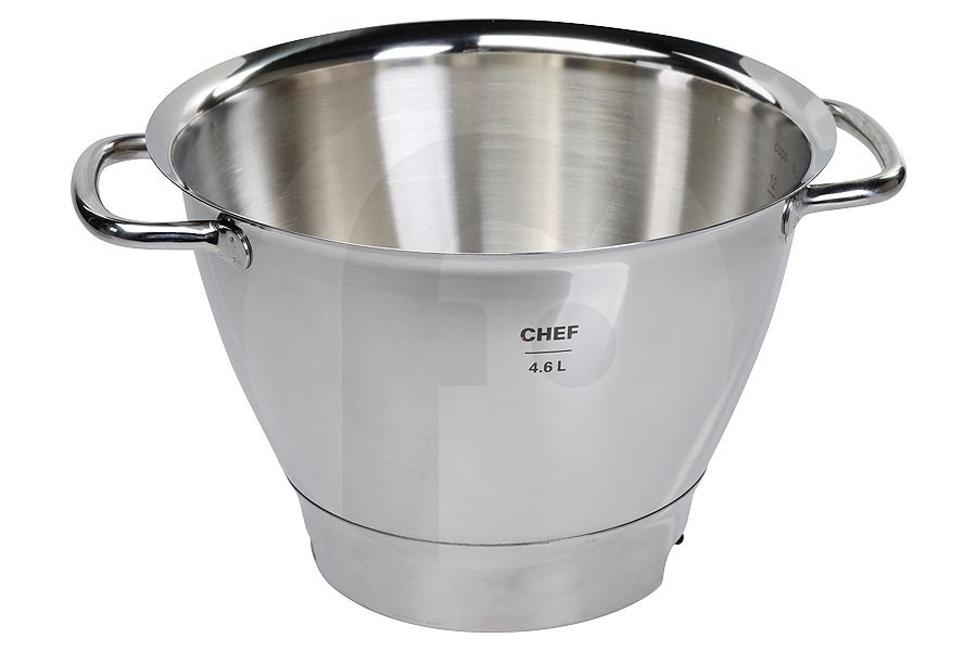 Kenwood Robot de cocina Kenwood recipiente inox 4,6L excl. tapa robot de cocina AW20011026 adecuado para entre otros KVC7300S, KVC7350S